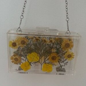 Clear Acrylic Spring Floral Crossbody Purse